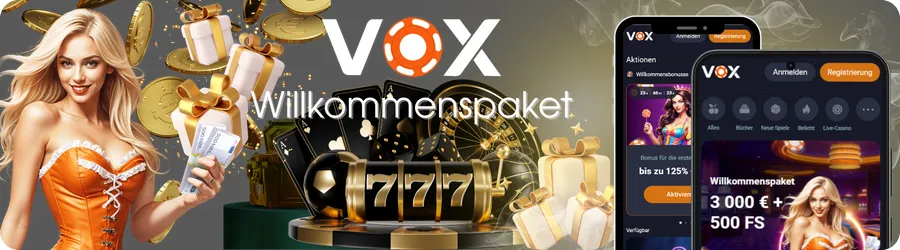 bonus after first Vox Casino registration